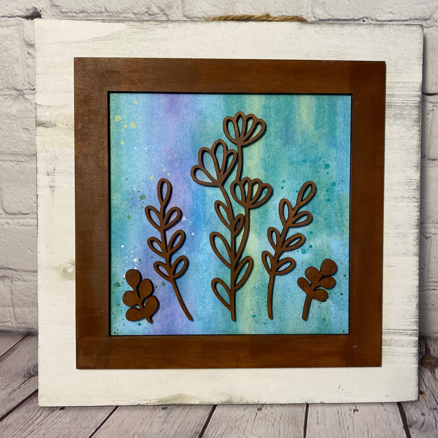 Shiplap Wall Art- Flowers