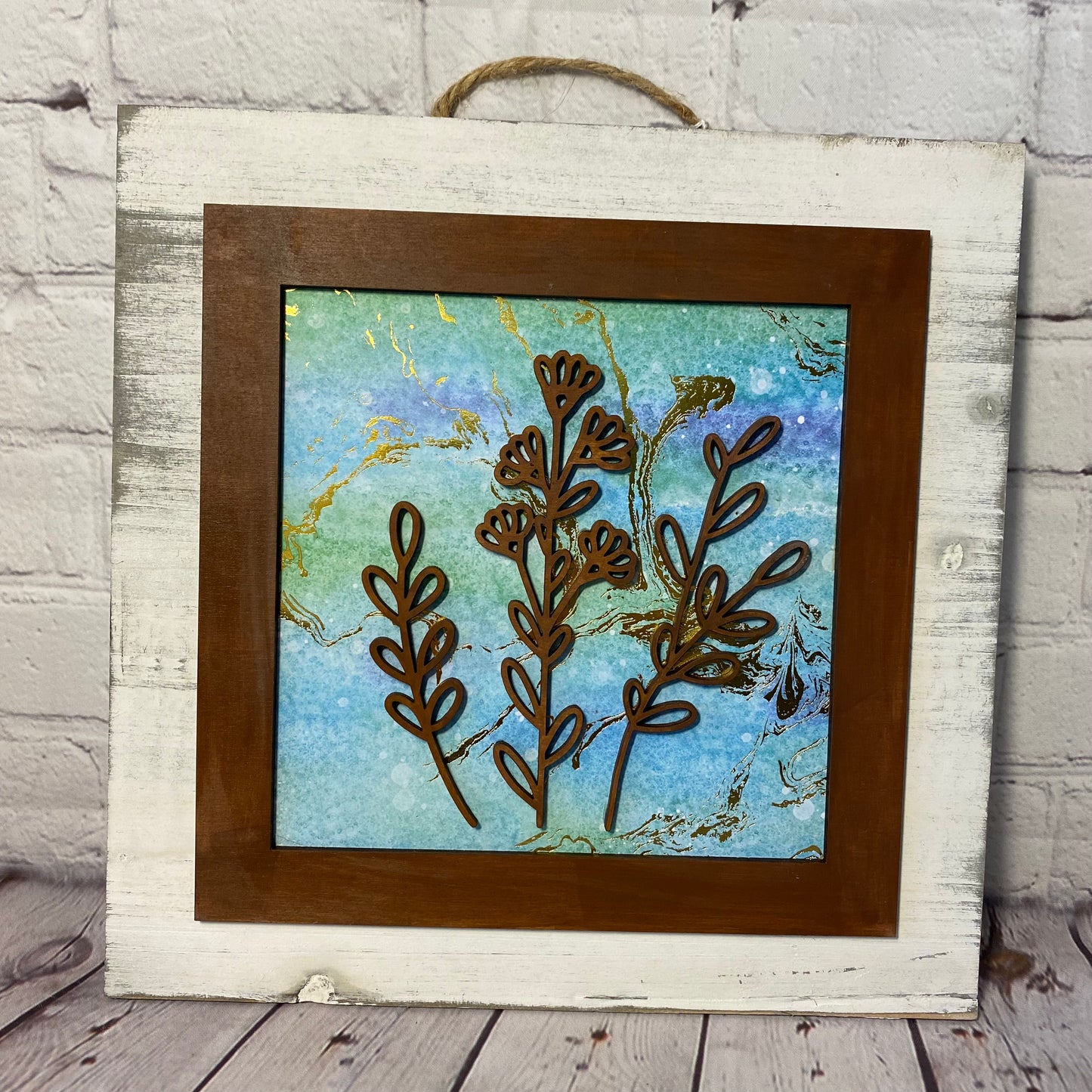 Shiplap Wall Art- Flowers