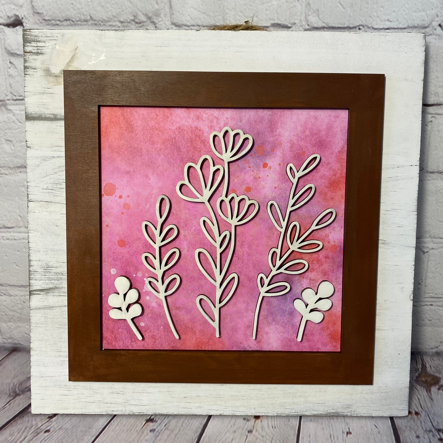 Shiplap Wall Art- Flowers