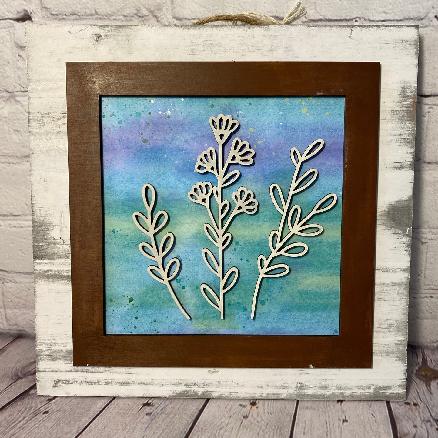 Shiplap Wall Art- Flowers
