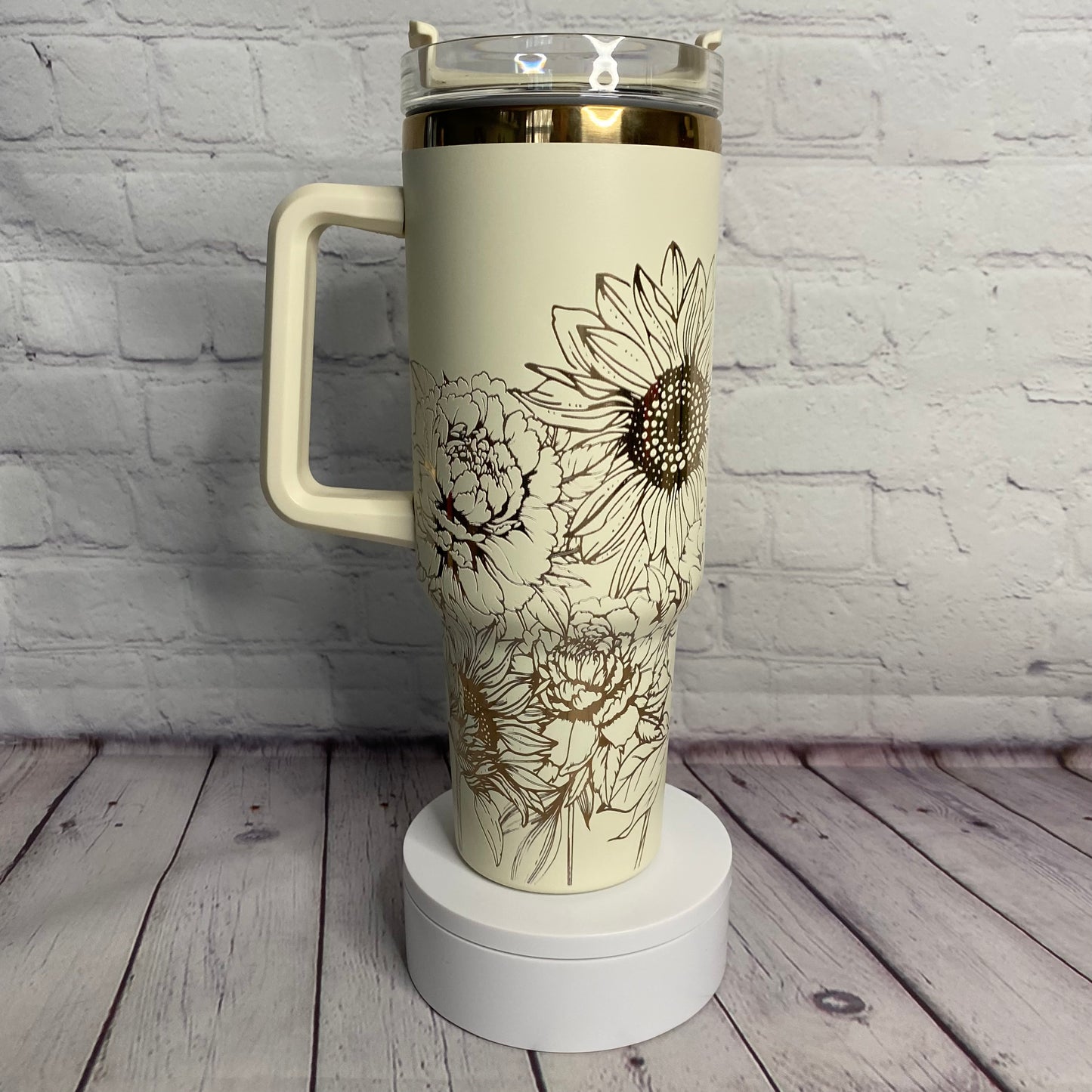 Peony & Sunflower Copper Tumbler